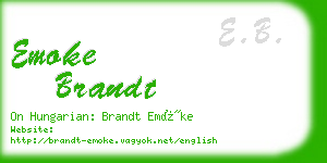 emoke brandt business card